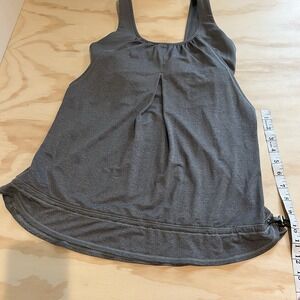 Lululemon Sport Bra Athleisure Sz 8 Gray Athletic Running Yoga Tank Airy Sinch